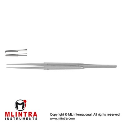 Diam-n-Dust™ Micro Dissecting Forcep Straight - 1 x 2 Teeth Stainless Steel, 15 cm - 6" Tip Size 6.0 x 0.4 mm